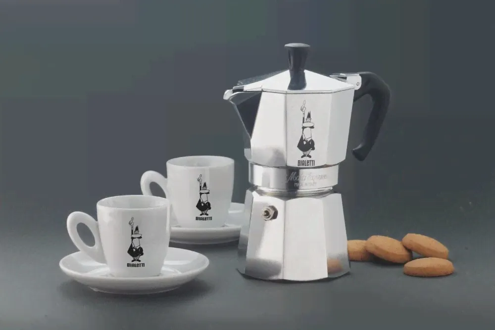 Кастрюля для эспрессо FeiC bialetti, металлическая Алюминиевая, 2 чашки, 100 мл, 1 шт.-3