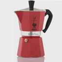 Гейзерная кофеварка Bialetti Moka Express на 6 чашек, красная