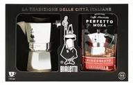 Гейзерная Кофеварка Подарочный набор Bialetti Moka Express 3 порции+кофе Шоколад