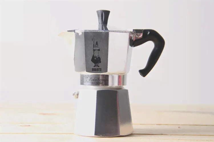 Кастрюля для эспрессо FeiC bialetti, металлическая Алюминиевая, 2 чашки, 100 мл, 1 шт.-4