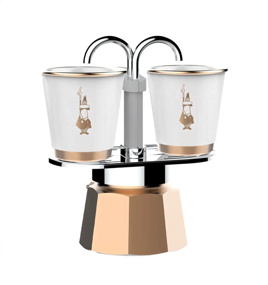 Гейзерная кофеварка Bialetti Мини Экспресс, золотая, 2 порции