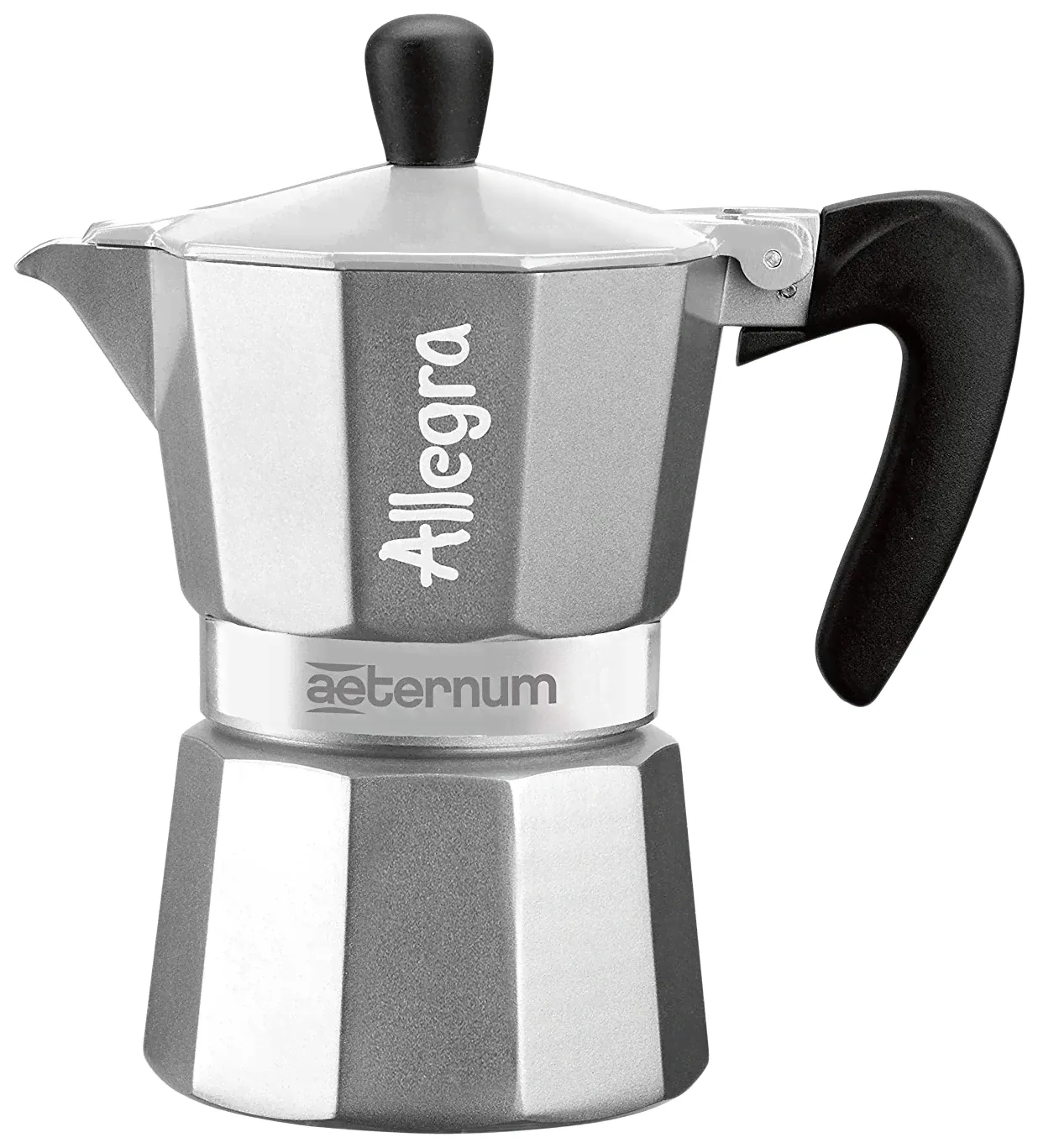 Гейзерная кофеварка Bialetti AETERNUM Allegra SILVER-0