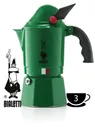 Гейзерная кофеварка BREAK ALPINA Bialetti Биалетти BIALETTI. Цвет зеленый.