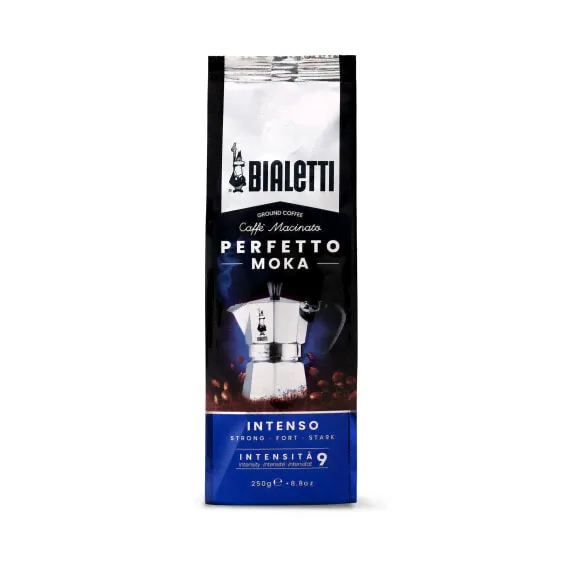 Кофе в зернах BIALETTI Perfetto Moka Intens 250 г - Темная обжарка 30% Арабики - 70% робуста-0
