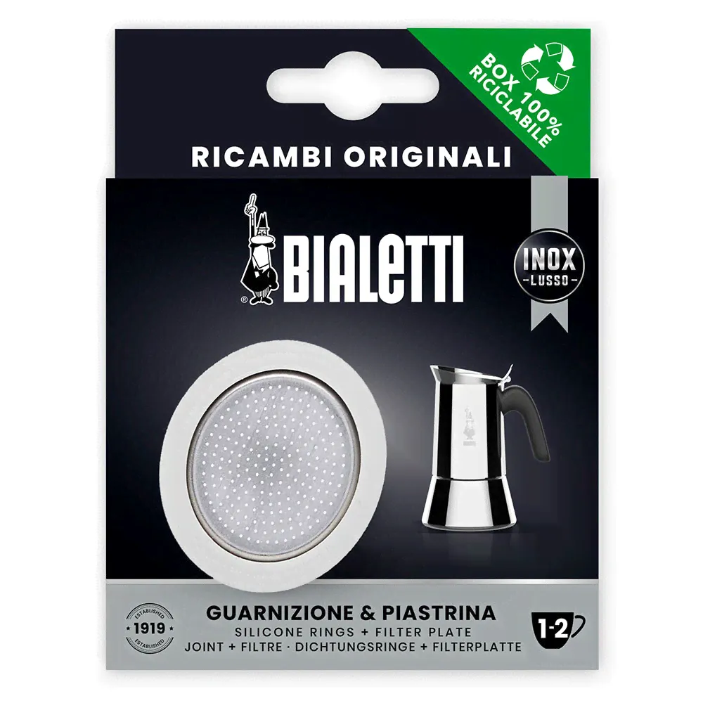 Уплотнитель + фильтр для стальной гейзерной кофеварки Bialetti на 2 порций