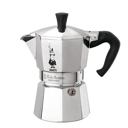 Гейзерная кофеварка Bialetti Moka Express 1166 (12 чашек), серебристый-0