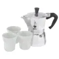Подарочный набор: MOKA Together 3п. + 3 белых стаканчика, Bialetti-0