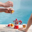 Набор Bialetti Dolce&Gabbana:кофеваркана2порциии2чашки,Красный;разноцветный