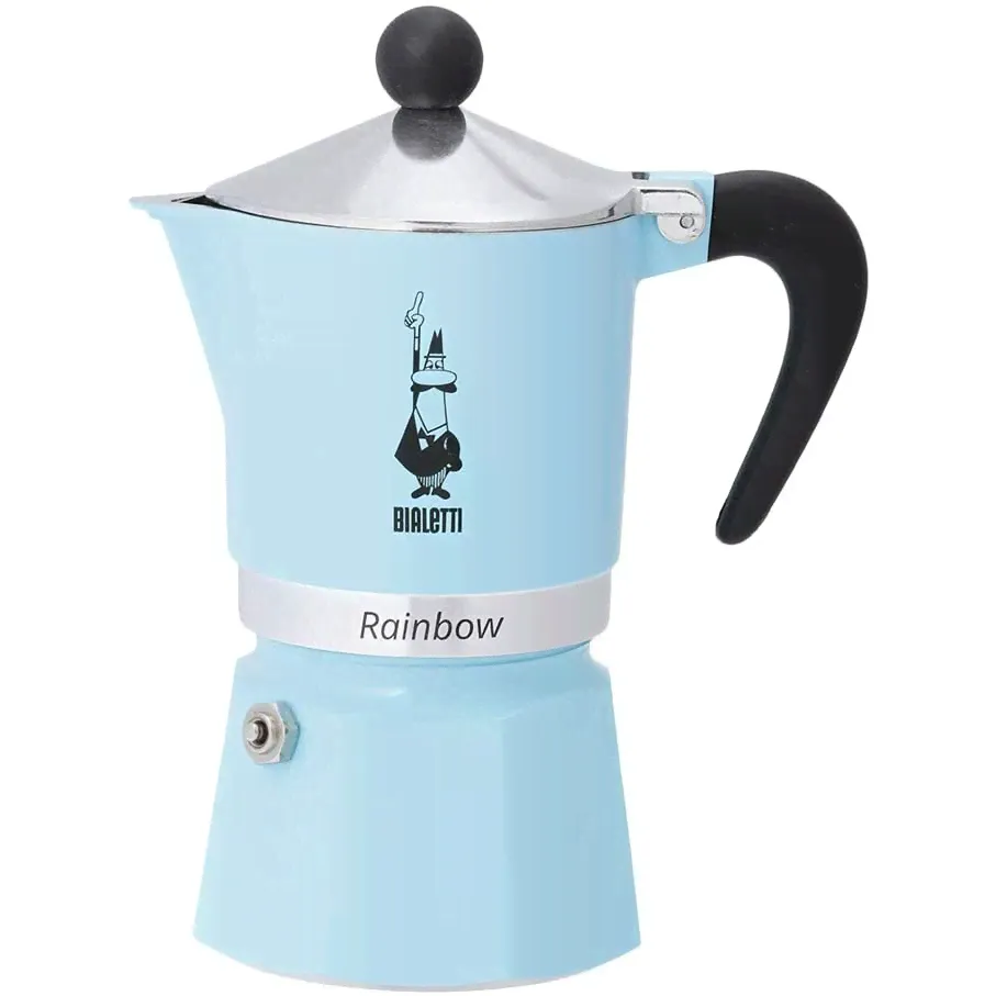 Гейзерная кофеварка Bialetti Rainbow (6 чашек) 5042 голубая