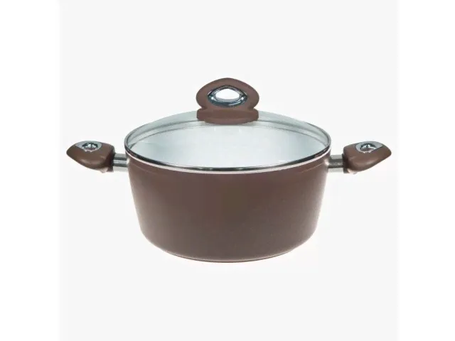 Кастрюля с крышкой Коричневая керамика Bialetti 20 см 3,6 л