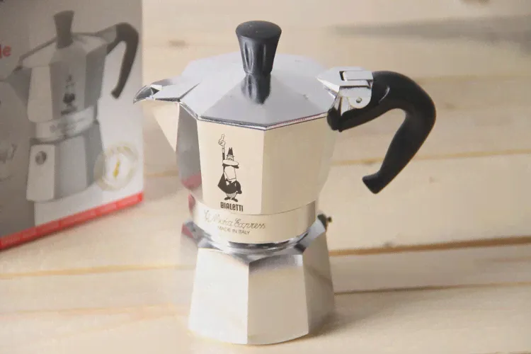 Кастрюля для эспрессо FeiC bialetti, металлическая Алюминиевая, 2 чашки, 100 мл, 1 шт.-0