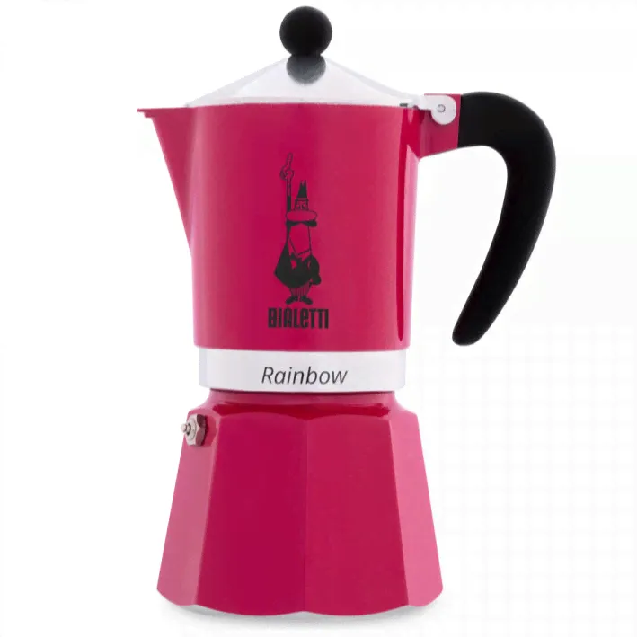 Гейзерная кофеварка Bialetti Rainbow, фуксия, 6 порций, 270мл