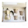 Подарочный набор: DAMA Glamour жемчужная 3п. + 3 стаканчика + 3 ложки, Bialetti-1